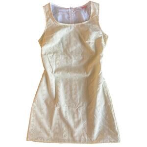 Vintage eyelet butter yellow cotton sundress